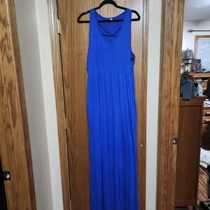 Elegant Blue Maxi Dress